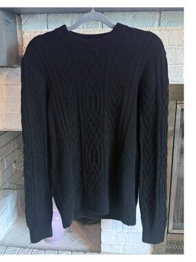 NWT Quince Men's M Mongolian Cashmere Classic Cable Crewneck Sweater